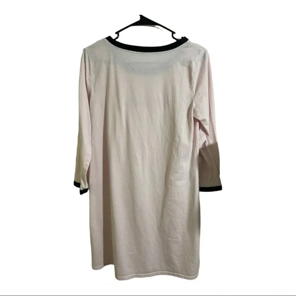 Kate spade womens sleepwear pajama dress sweet dreams pink blue collar medium - Picture 4 of 10